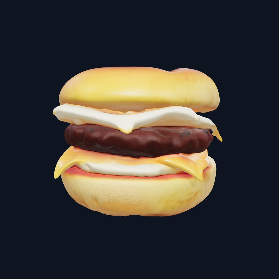 Breakfast Sandwich Delight 3D Model Pack